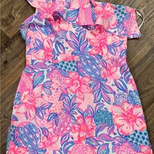 Lilly Pulitzer Pink and Blue Floral Dress